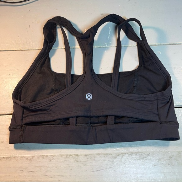 lululemon athletica Other - Lululemon Sports Bra Splendour Size 6 Black Square Neck Strappy Gym Yoga Active